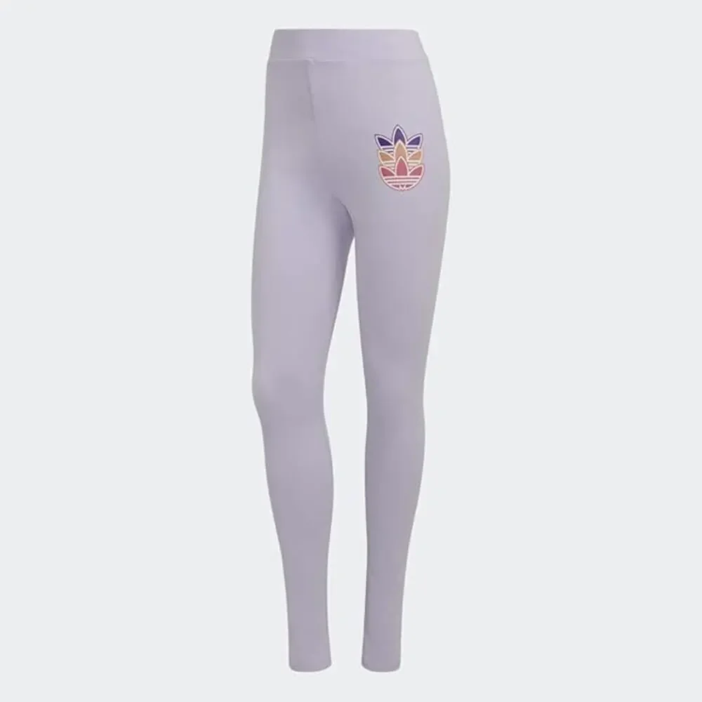 Adidas Originals Women's Adicolor Essential Light Purple Leggings Size Small New - Picture 1 of 8